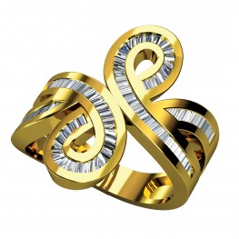 Sterling Silver  Ladies Ring made with Swarovski Zirconia SLRAA248G