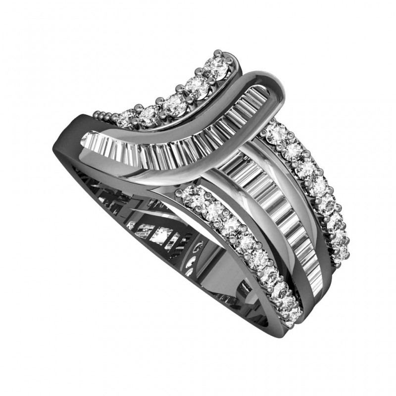 Sterling Silver  Ladies Ring made with Swarovski Zirconia SLRAA243